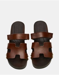 Steve Madden - Canal Brown Leather Sandals
