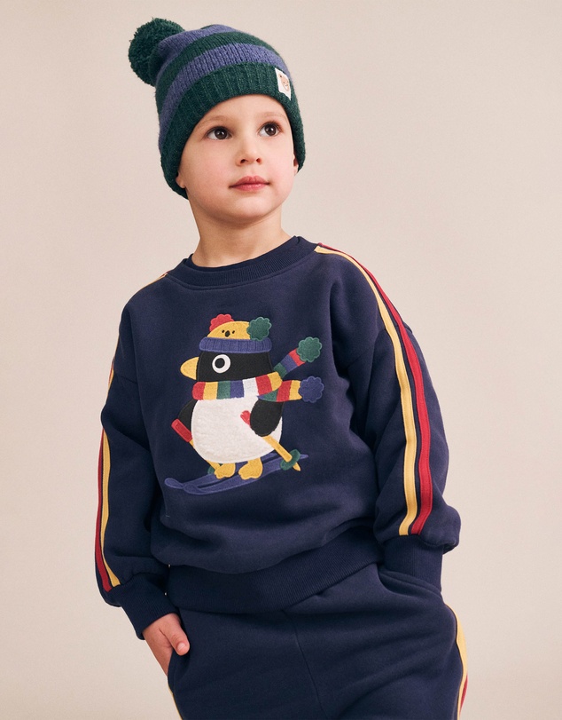 Huxbaby - Ski Percy Stripe Drop Shoulder Sweatshirt - Babies