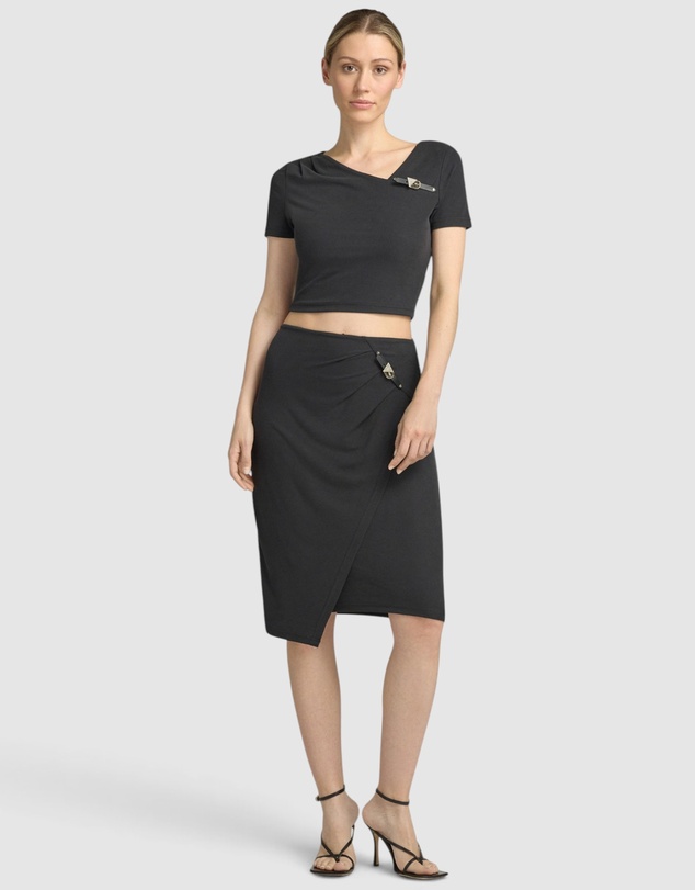 GUESS - Karole Midi Gathered Skirt