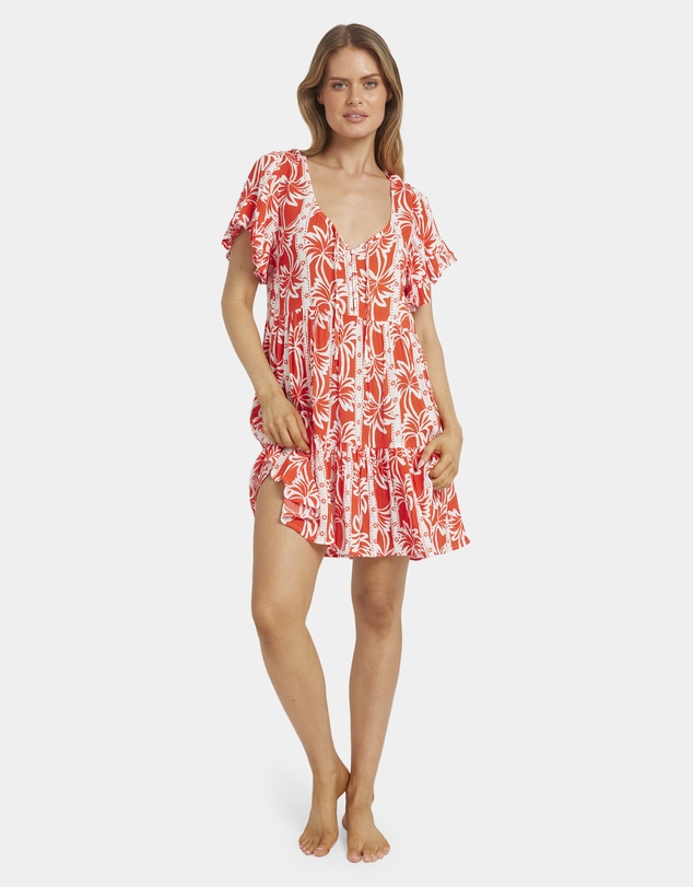 Billabong - Womens Row Of Palms Tiered Mini Dress