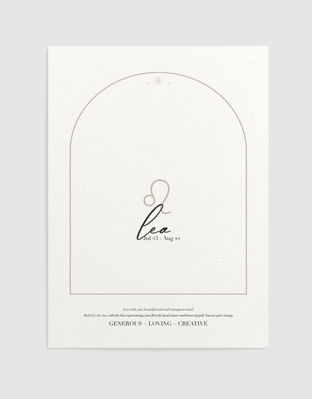 Olive et Oriel - Leo Zodiac Art Print