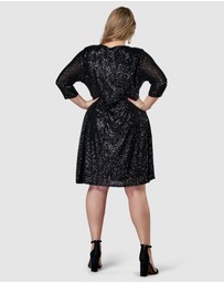 Pink Dusk by Curve Project - Are You Jelly Sequin Dress