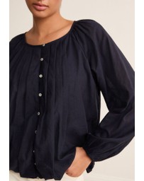 NEXT - Pleat Front Button Through Long Sleeve Blouse