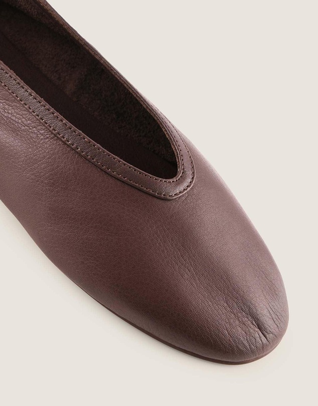 Shelly Shen - Salem Ballet Flats Brown Leather