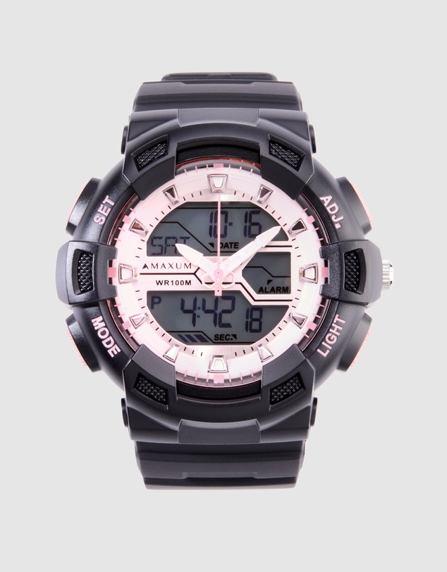 Maxum - Spectre Black and Pink Analogue & Digital
