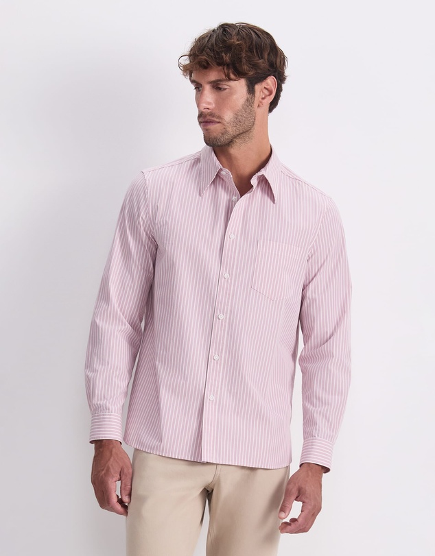 Sportscraft - Stripe Long Sleeve Poplin Shirt