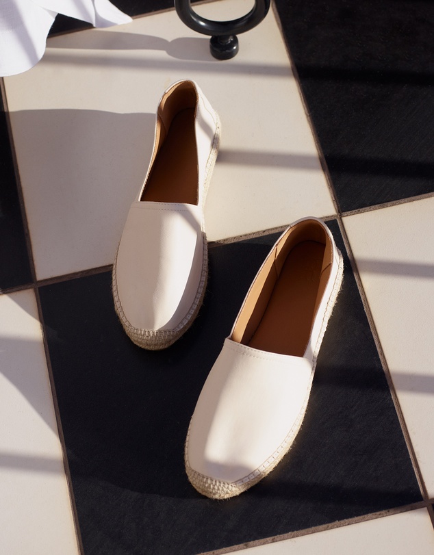 Trenery - Tallow Espadrille Flat in Oyster
