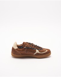 Walnut Melbourne - Fallon Leather Sneaker