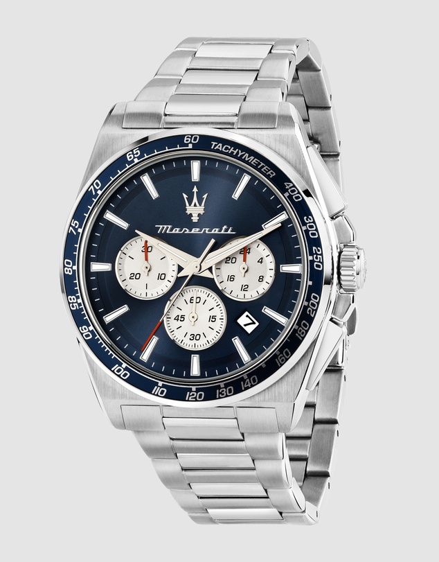Maserati - Maserati Velocita 43mm Chrono Blue Dial Stainless Steel Strap Watch