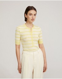 Oxford - Maja Striped Button Knit