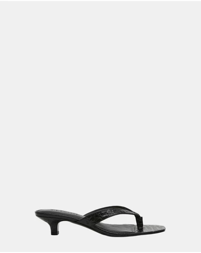 Steve Madden - Tracie Black Croc Heels