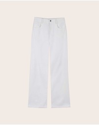 IDA+S - Eleanor White Wide Leg Jeans