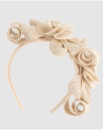 Max Alexander - Sinamay Curls Champagne Fascinator