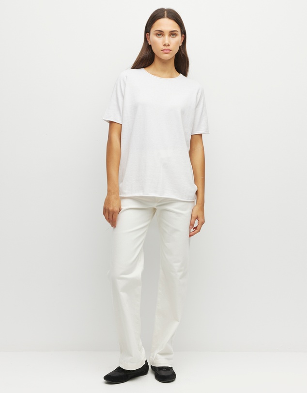 JH Lounge - JHL Crew T (Fine Cotton Cashmere) White