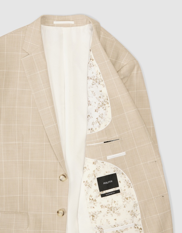 Politix - Windowpane Check Tailored Jacket