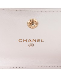 Pre-Loved by Azura Reborn - Pre-Loved Quilted Lambskin Chanel 19 Card Holder On Chain