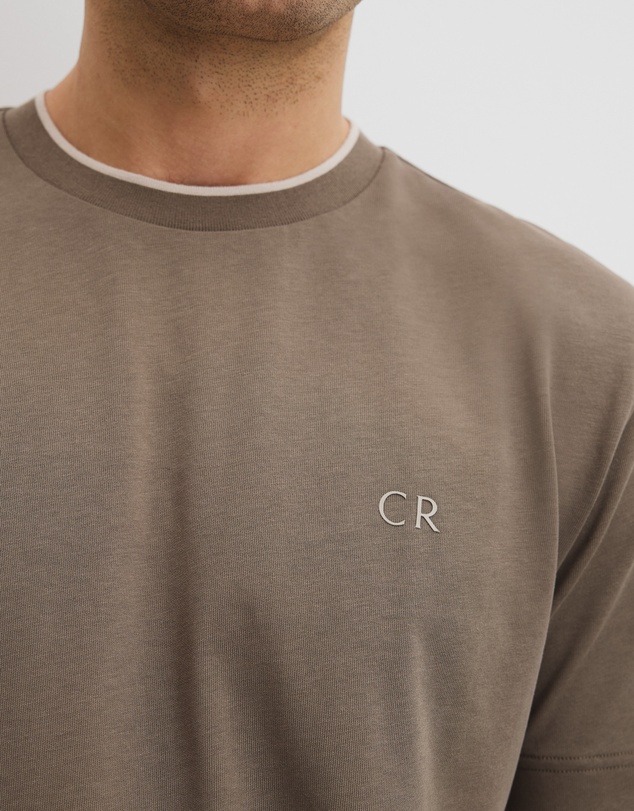 Country Road - Australian Cotton Cr Logo Tipped T-shirt