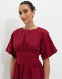 Calli - Glehn Linen Blend Mini Dress