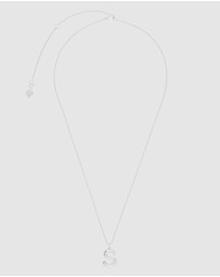 Wanderlust + Co - Alphabet Bubble Silver Necklace - Letter S