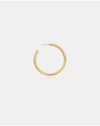 Ania Haie - Ania Haie Gold Classic Tube Large Hoop Earrings
