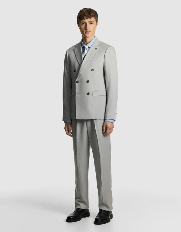 yd. - Odin Relaxed Fit Double Breasted Suit Jacket