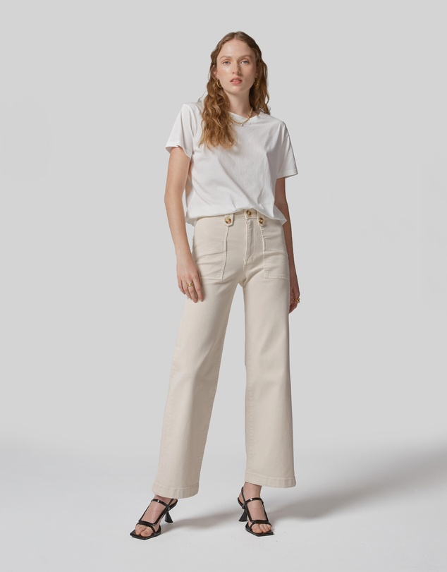 DRICOPER DENIM - Carrie Cream Wide Straight Leg Jeans