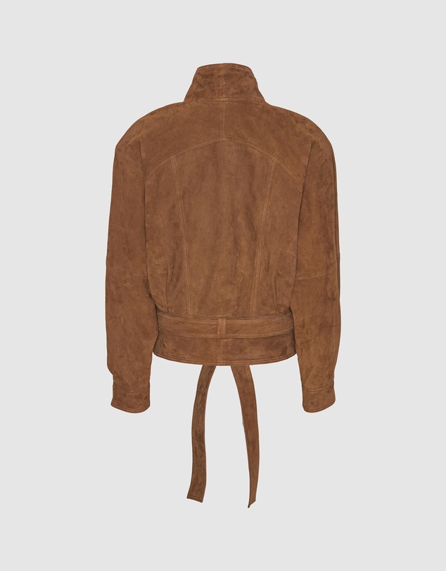 ROTATE - Suede Bomber Jacket