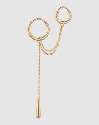 Elli Jewelry - Earrings Hanger Drop Crystal 925 Sterling Silver Gold-Plated