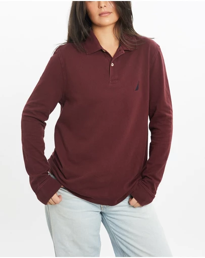 Vintage by The Real Deal - Pre Loved - Vintage Nautica Long Sleeve Polo Shirt