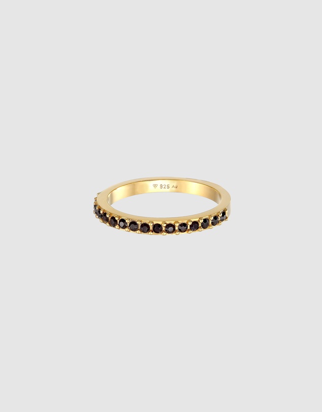 Elli Jewelry - Memoire Band Ring in Gold-Plated 925 Silver