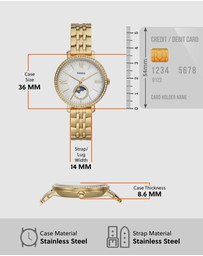 Fossil - Jacqueline Gold-Tone Analogue Watch