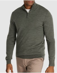 Tarocash - Asher Merino Wool Zip Knit