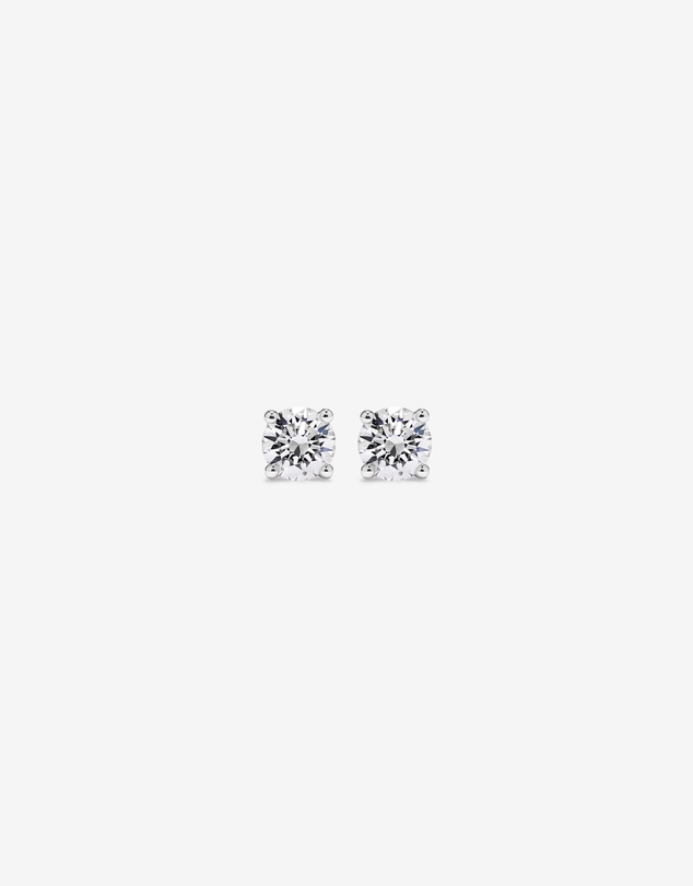Michael Hill - 0.60 Carat TW Round Brilliant Laboratory-Grown Diamond Solitaire Stud Earrings in 10kt White Gold