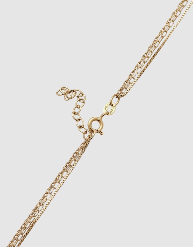 Elli Jewelry - Necklace Layer Disc 925 Sterling Silver Gold-Plated