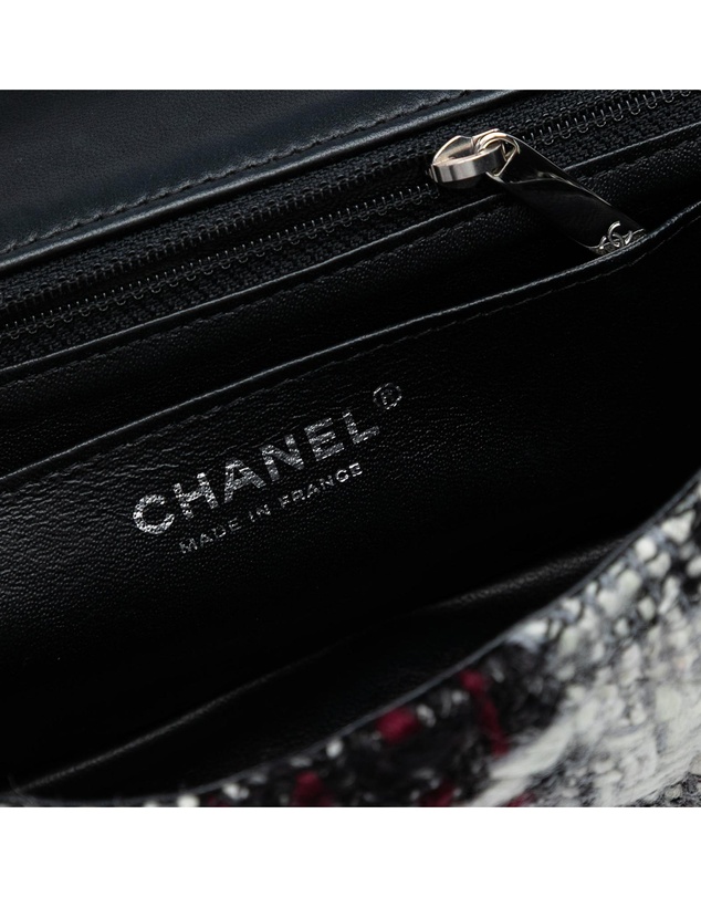 Chanel - Pre-Loved Mini Rectangular Quilted Tweed Single Flap