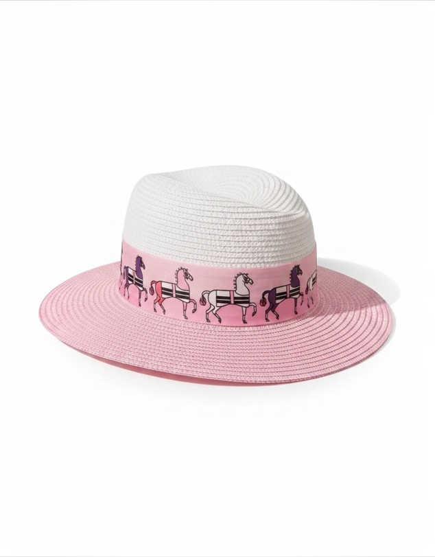 Mossée - Romilly Equestrian Print Fedora Hat