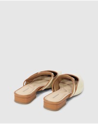 Belle & Bloom - Side By Side Leather Trimmed Flats