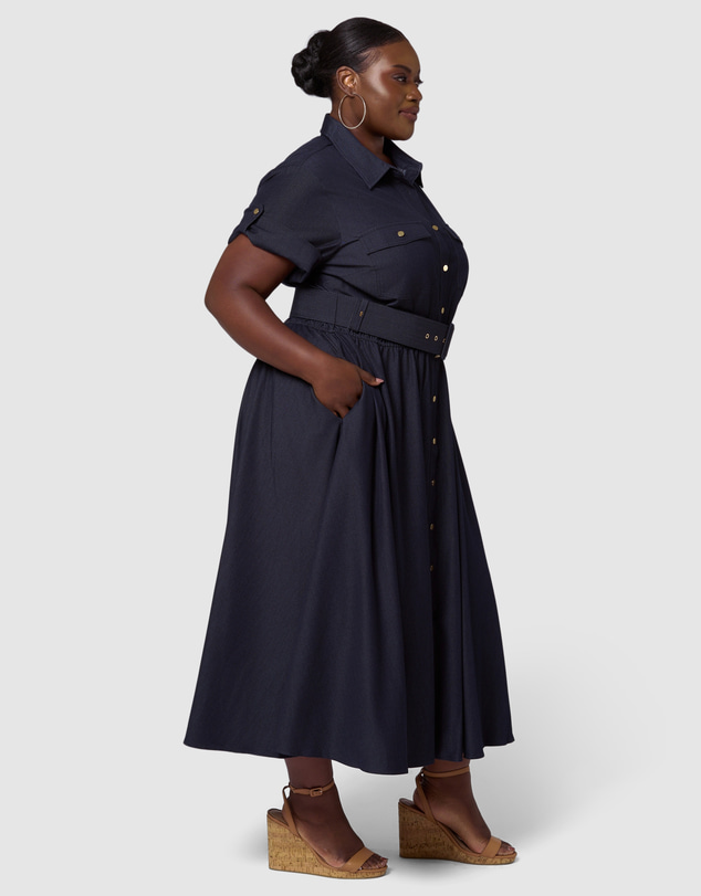 Indigo Tonic - Eden Luxe Chambray Midi Dress