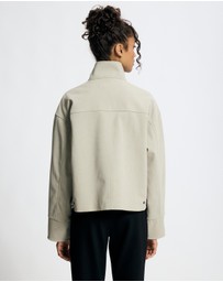Lover - Lucinda Suede Look Funnel Neck Jacket