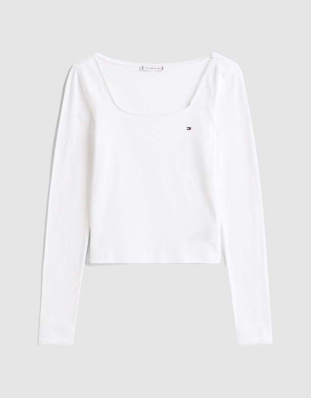 Tommy Hilfiger - Longsleeve Tee Pointelle Poplin PJ Set - Iconic Exclusive