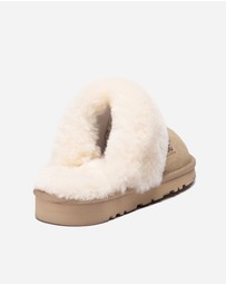 Ozwear Connection Uggs - Ugg Slippers Premium Australia Sheepskin Unisex Scuffette Suede