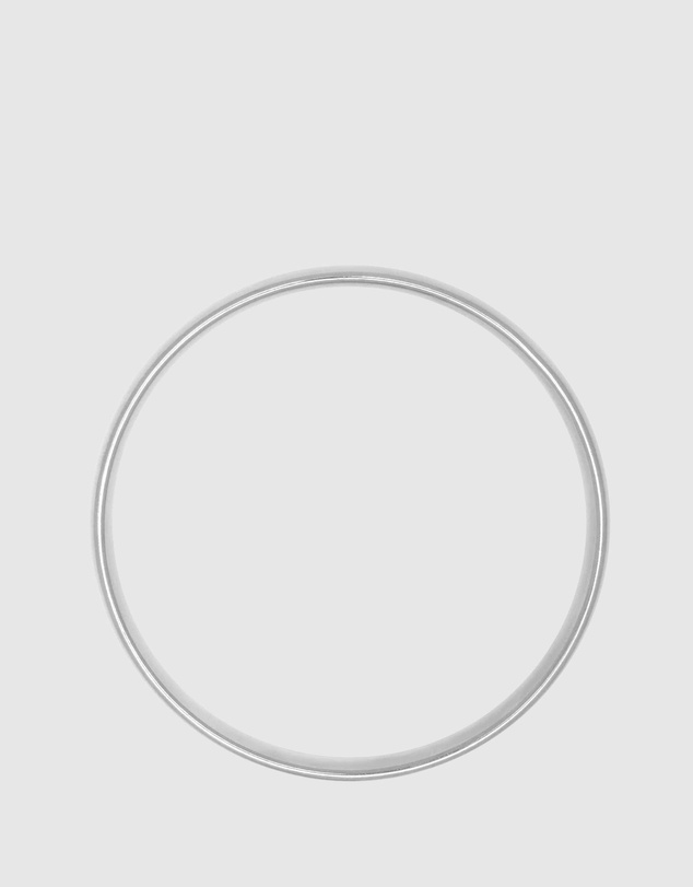 Nialaya Jewellery - Classic 8mm Round Bangle in Silver