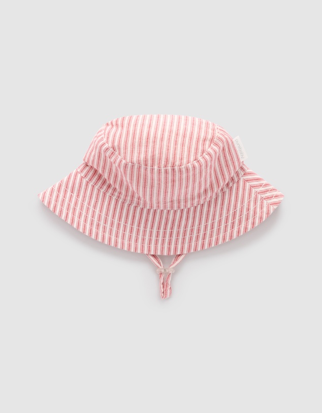 Purebaby - Christmas Striped Bucket Hat -Kids-Babies