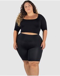 B Free Intimate Apparel - Plus Size High Waisted Long Biker Shorts