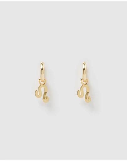 Izoa - Leo Star Sign Symbol Huggie Earring