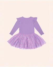 Huxbaby - Cherry Embroidered Tulle Dress - ICONIC EXCLUSIVE - Babies-Kids