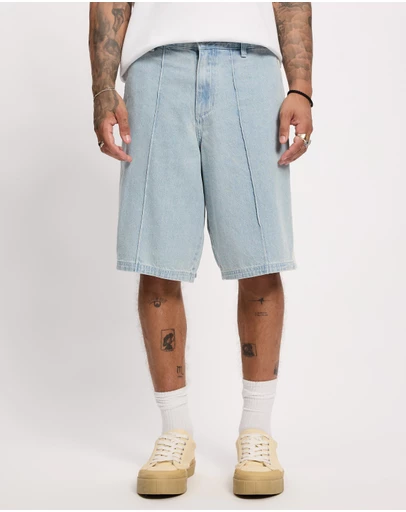 Zanerobe - Stitched Pintuck Denim Shorts