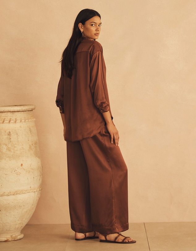 AUR OCEA - Gathered Wide Leg Pants