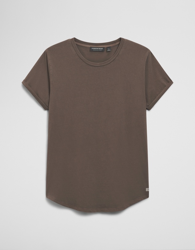 Country Road - Australian Cotton Longline Garment Dye T-shirt