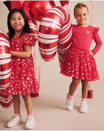 Huxbaby - Golden Cherries Puff Sleeve Tulle Dress - Babies